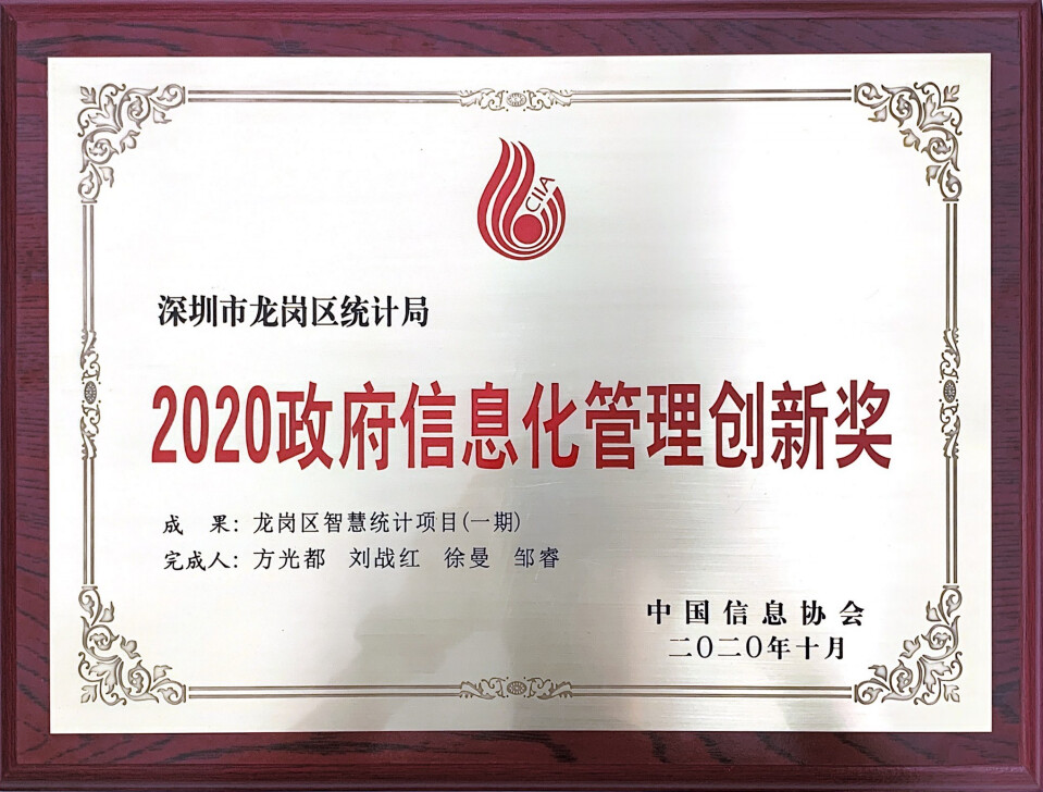 2020政府信息化管理创新奖